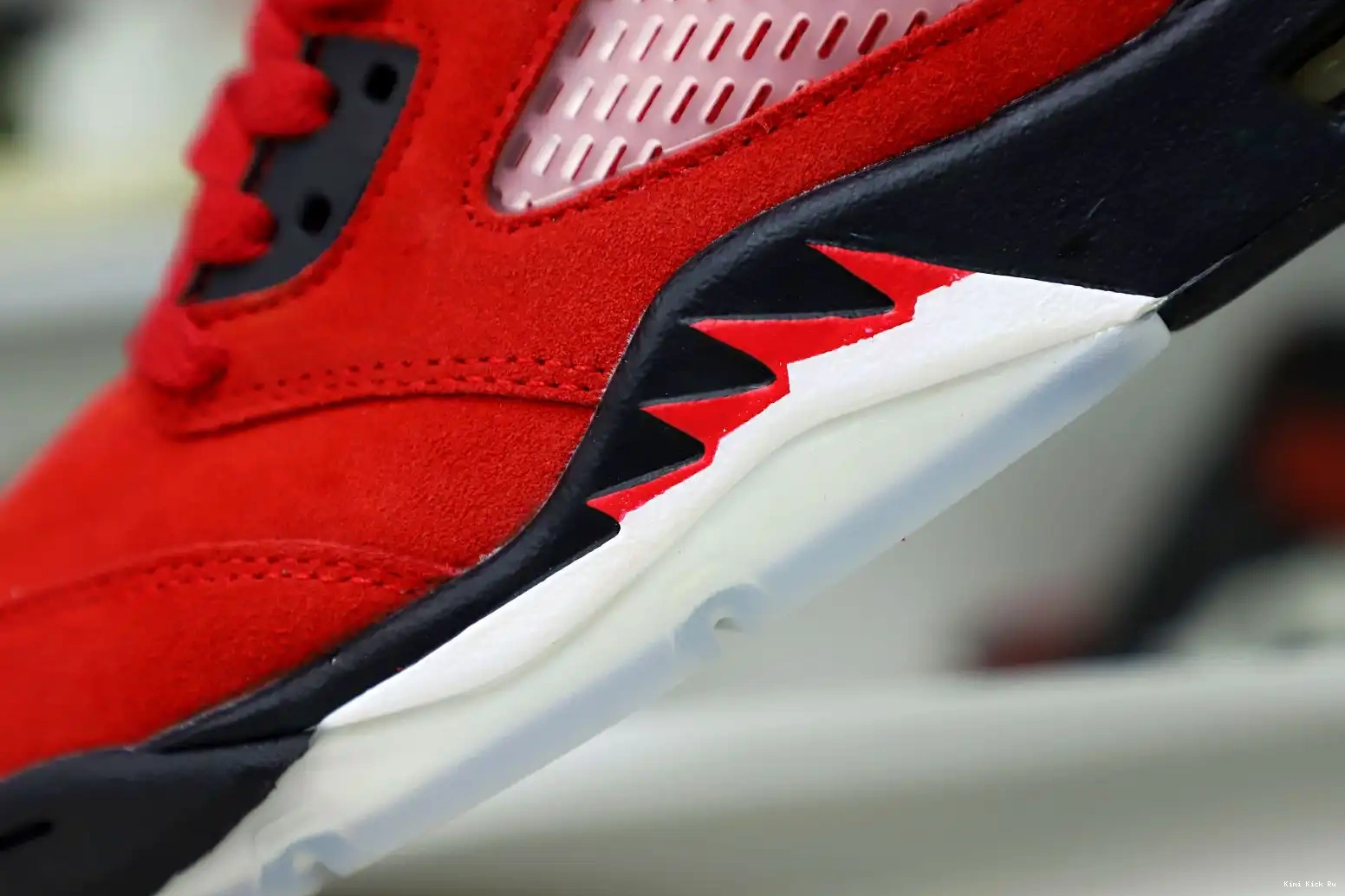 Kimikick RETRO BULL AIR JORDAN 5 SUEDE RED RAGING 0720